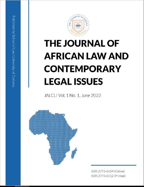 					View Vol. 1 No. 1 (2022): Journal of African Law and Contemporary Legal Issues (JALCLI)
				